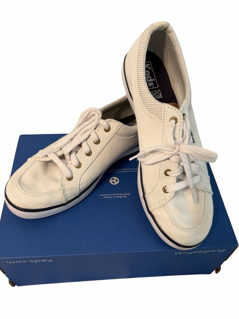 KEDS CENTER CHAMBRAY WHITE SIZE 7